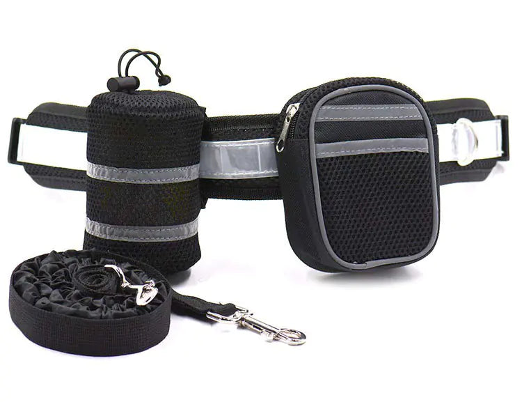 Pet Running Gear Set with Reflective Leash and Cup