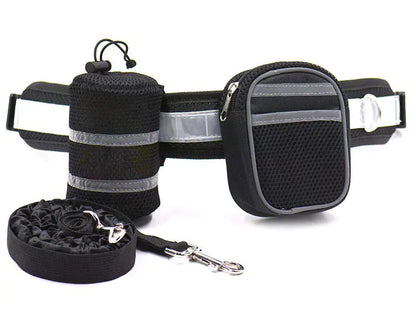 Pet Running Gear Set with Reflective Leash and Cup