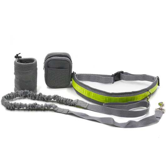 Pet Running Gear Set with Reflective Leash and Cup